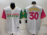San Diego Padres #30 Eric Hosmer White 2022 City Connect Cool Base Stitched Jersey,baseball caps,new era cap wholesale,wholesale hats